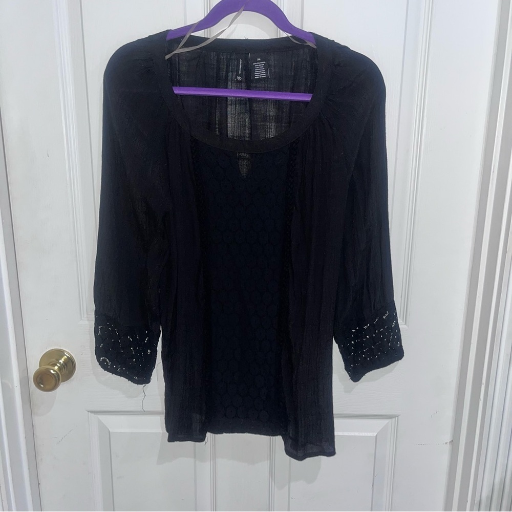 New directions black top long sleeves sz lg